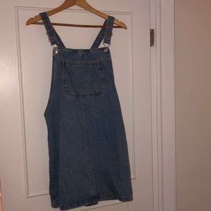 Topshop Denim Overall Dress